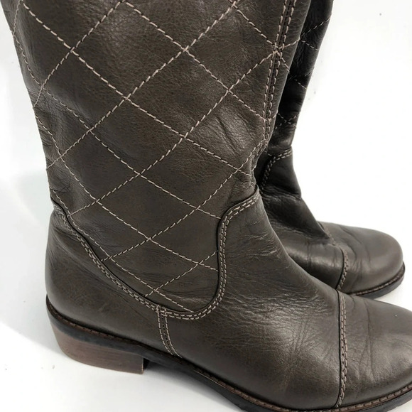 Biviel grey mid calf quilted boot 36 - Picture 2 of 6